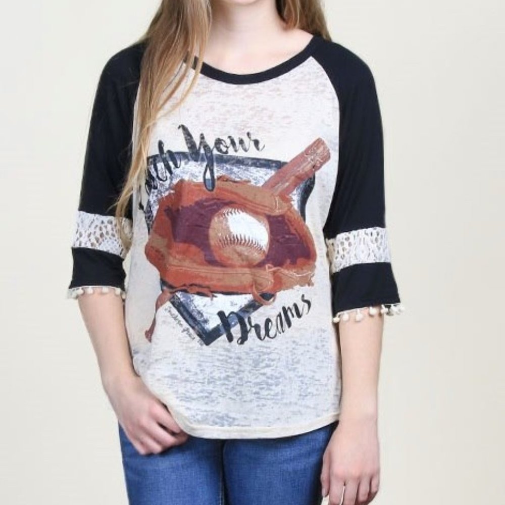 Catch your Dreams baseball raglan